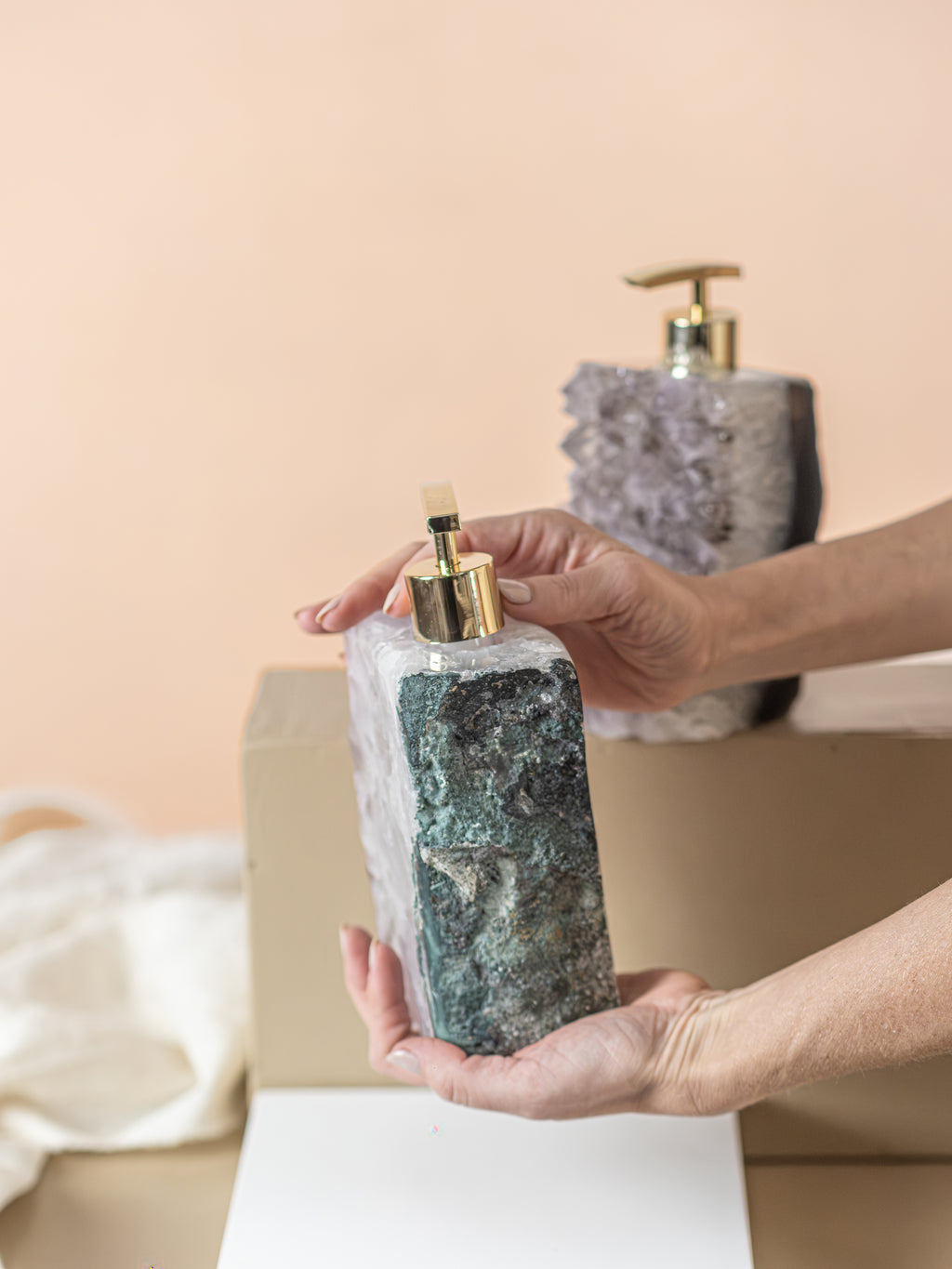 Amethyst Rough Soap Dispenser