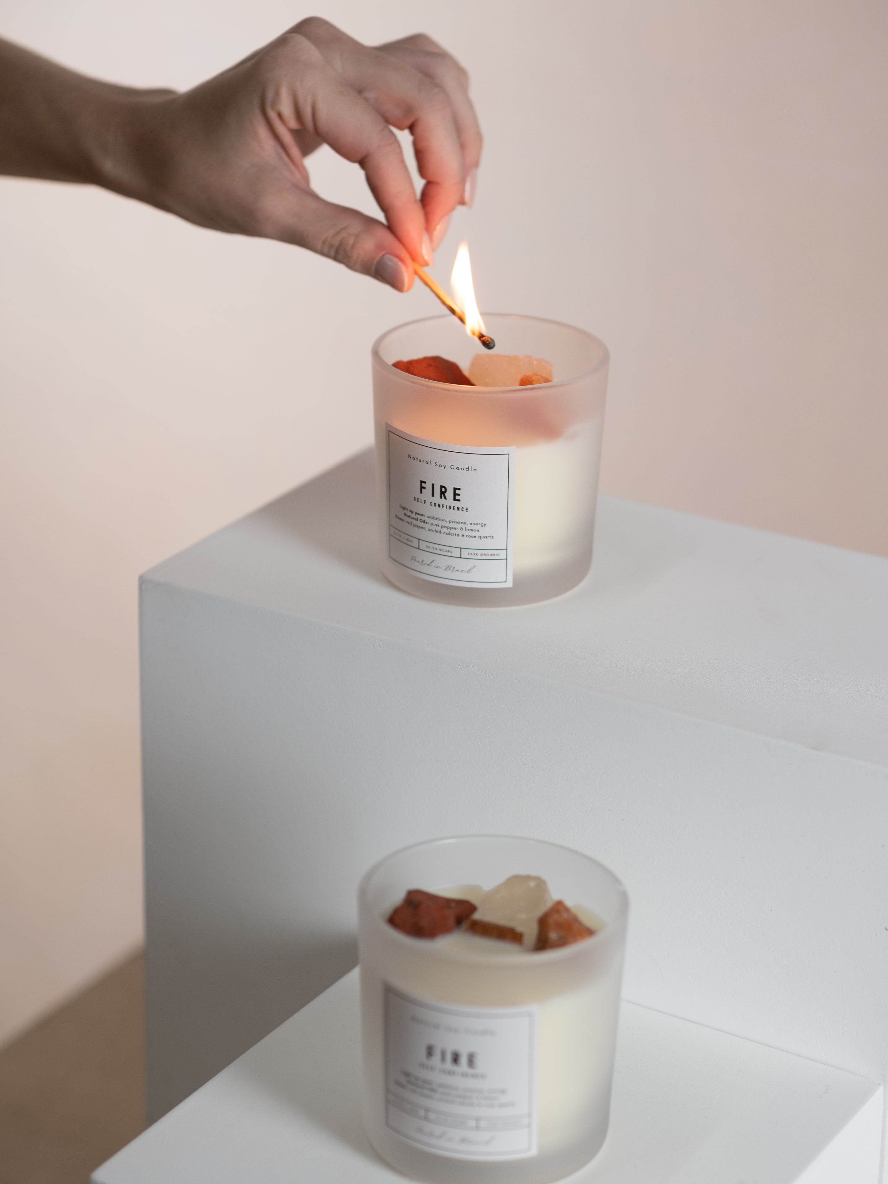 Crystal Soywax 4 Elements Candle - Fire