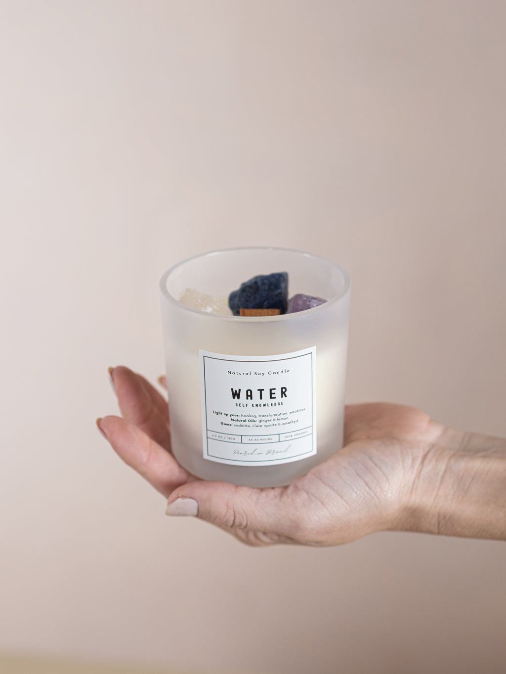 Crystal Soywax 4 Elements Candle - Water