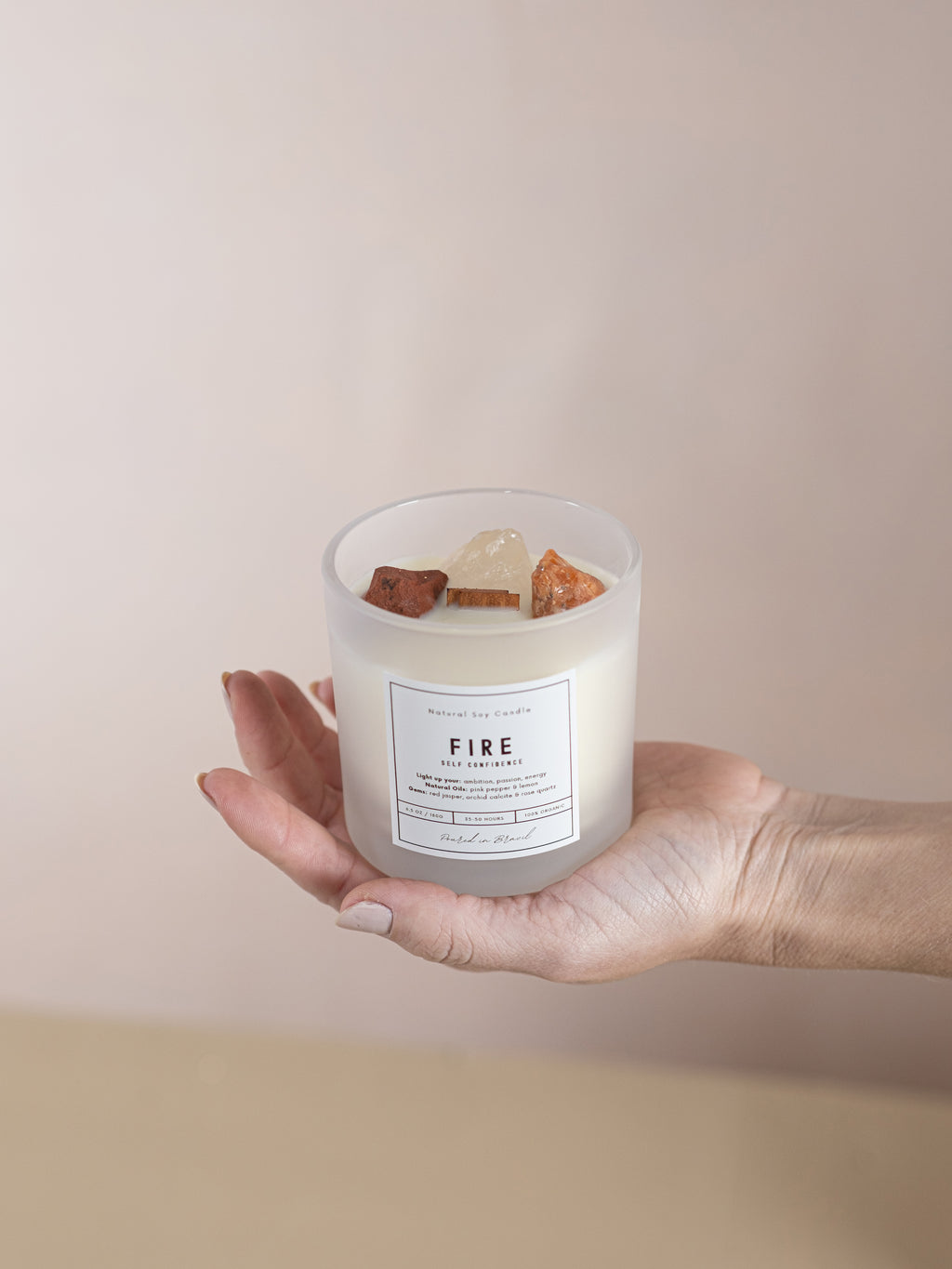 Crystal Soywax 4 Elements Candle - Fire
