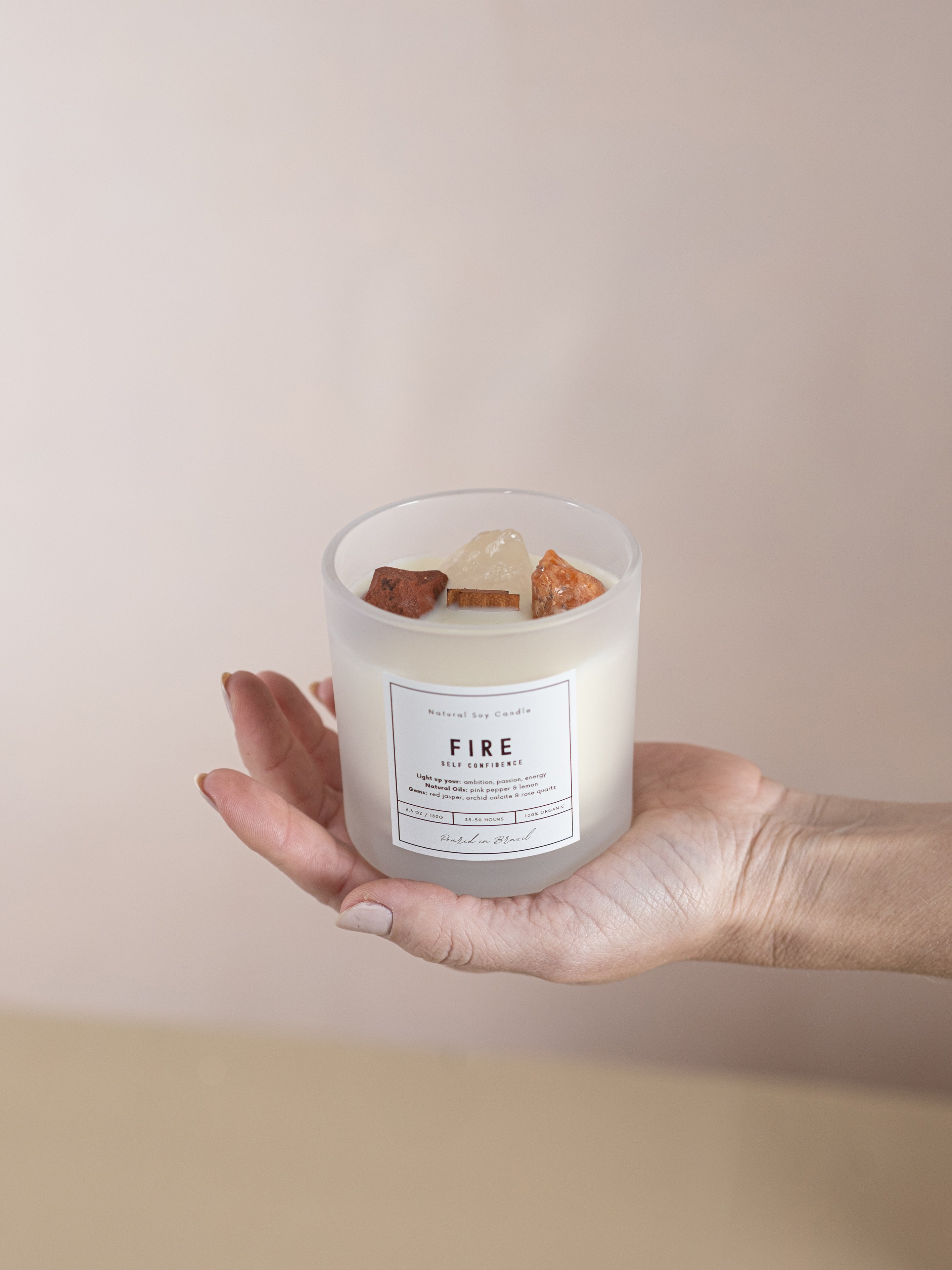 Crystal Soywax 4 Elements Candle - Fire