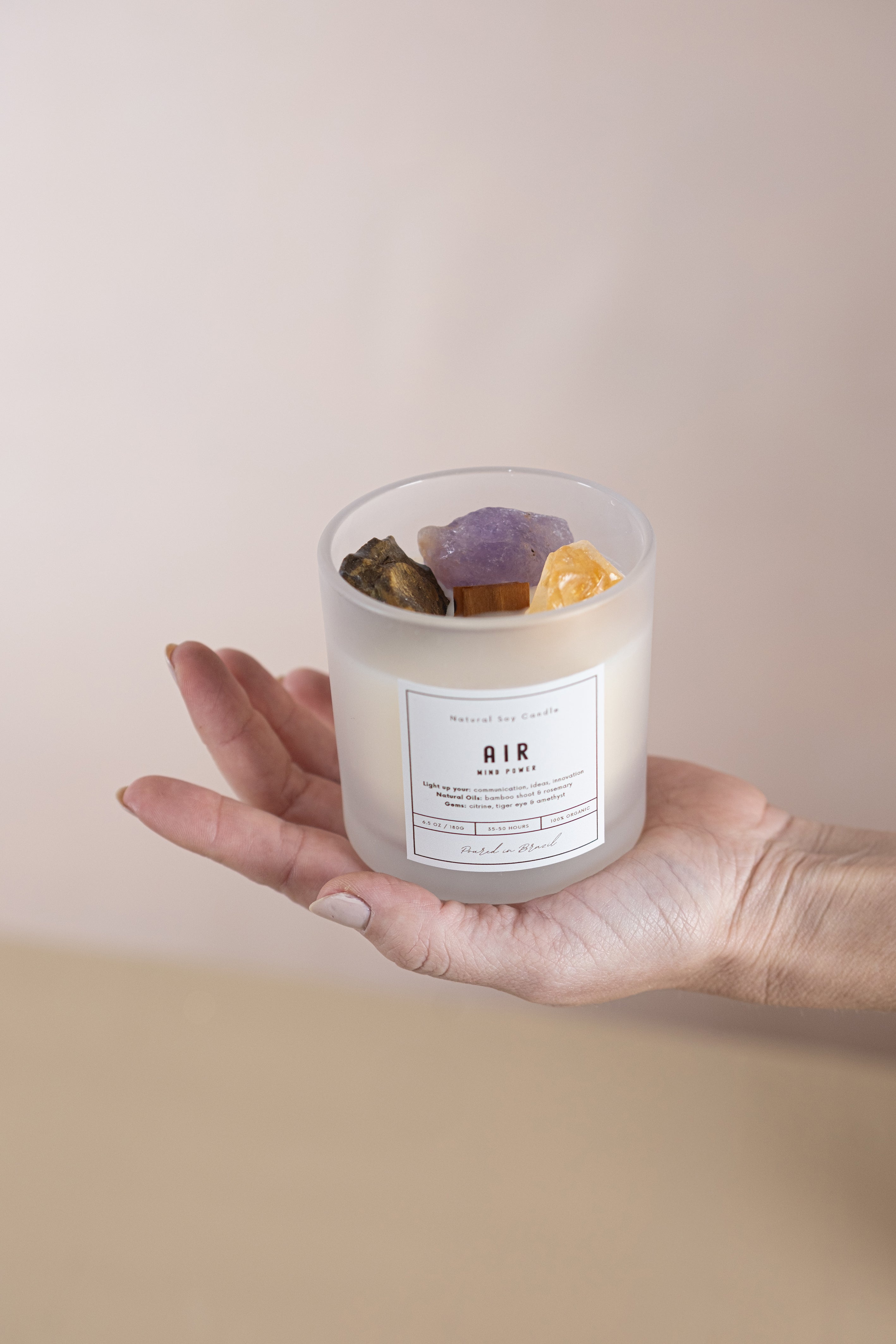 Crystal Soywax 4 Elements Candle - Air