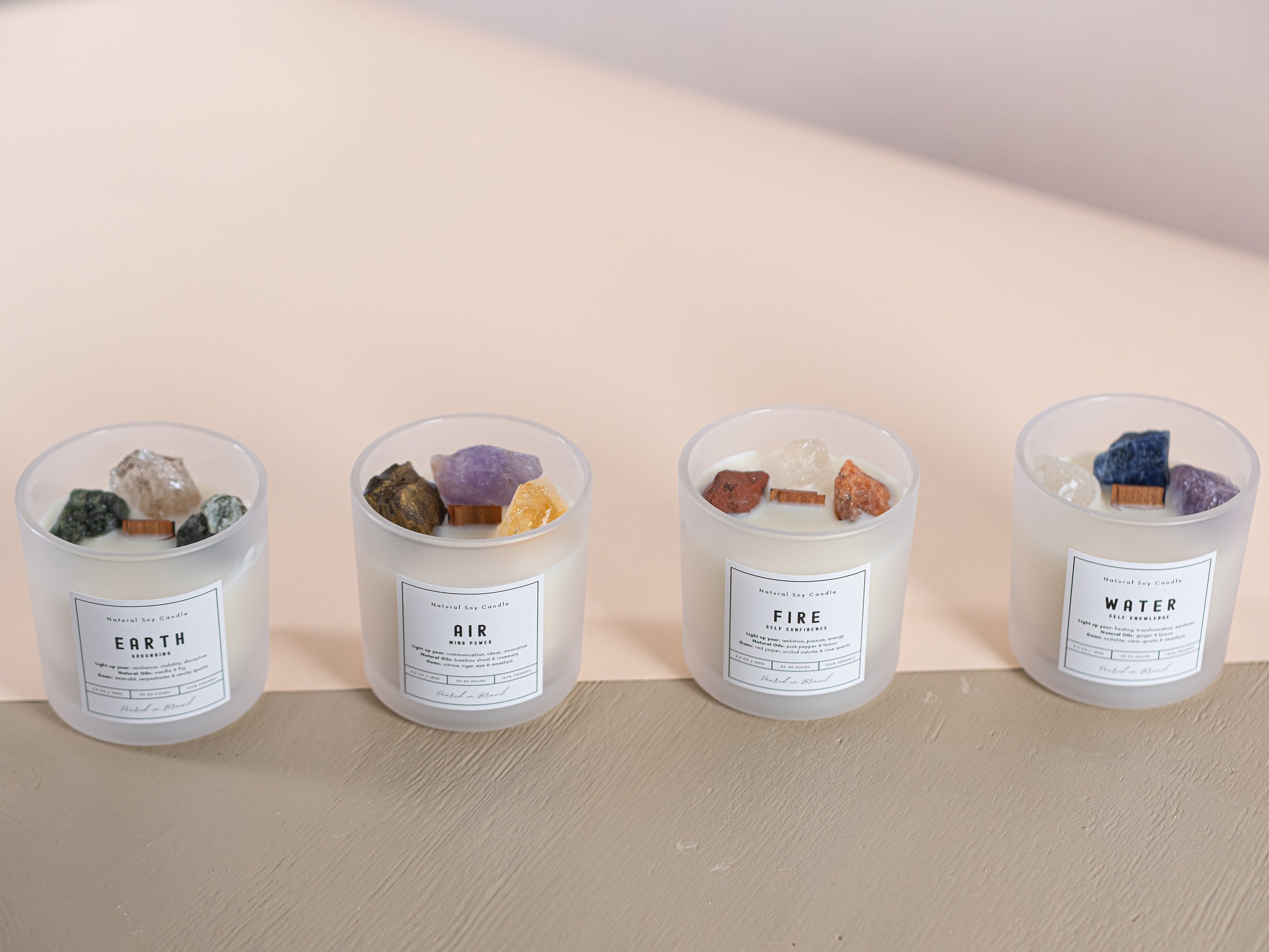 Crystal Soywax 4 Elements Candle - Air