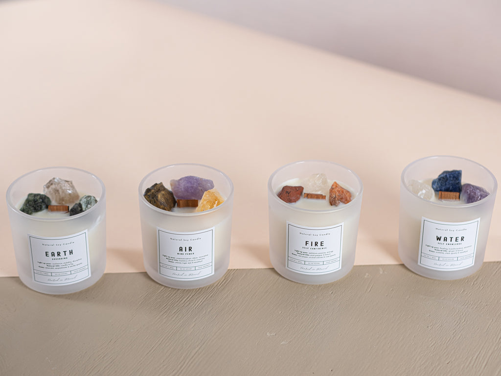 Crystal Soywax 4 Elements Candle - Water