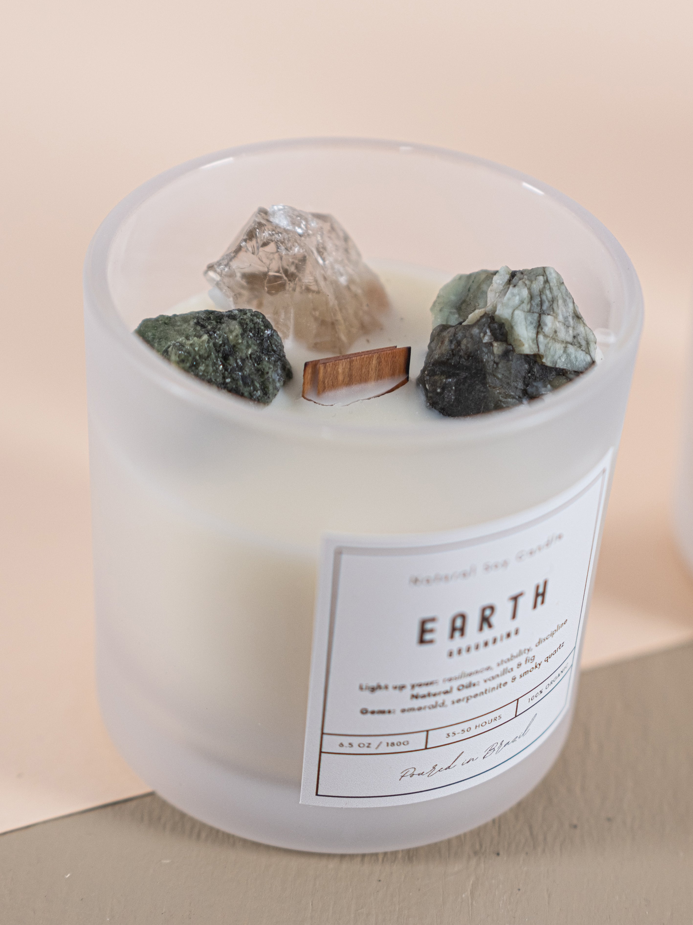 Crystal Soywax 4 Elements Candle - Earth