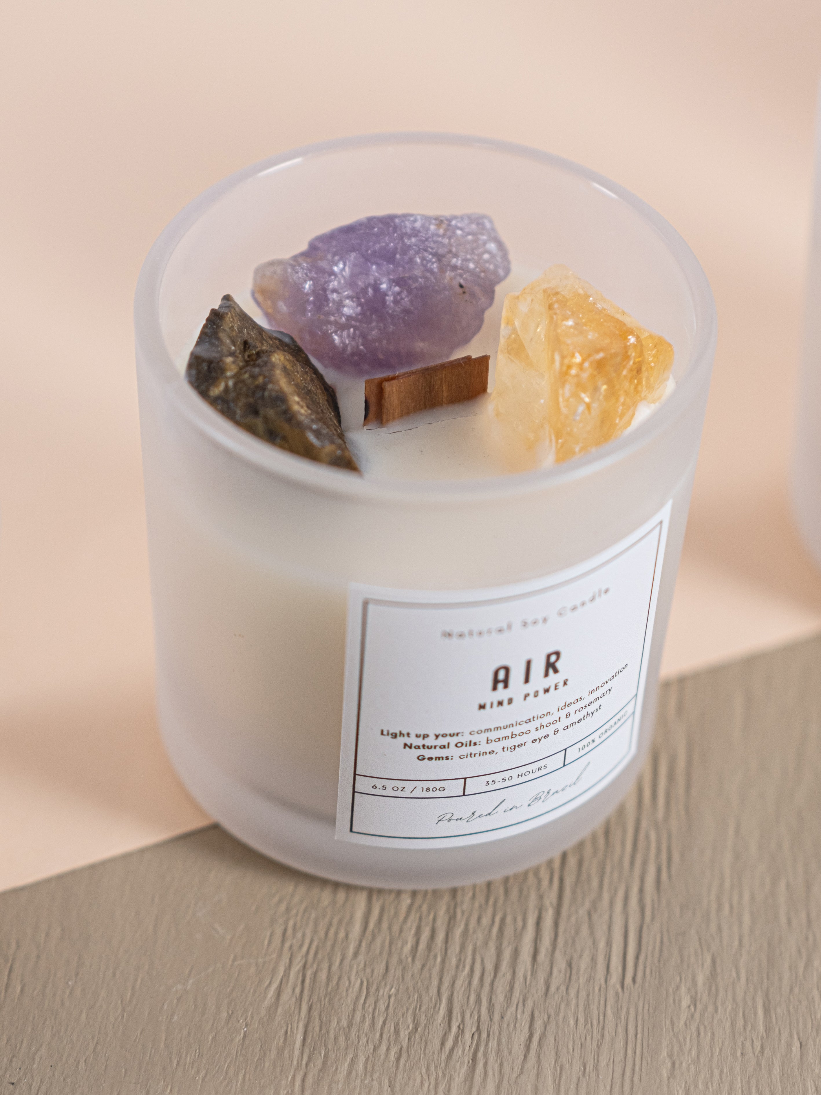 Crystal Soywax 4 Elements Candle - Air