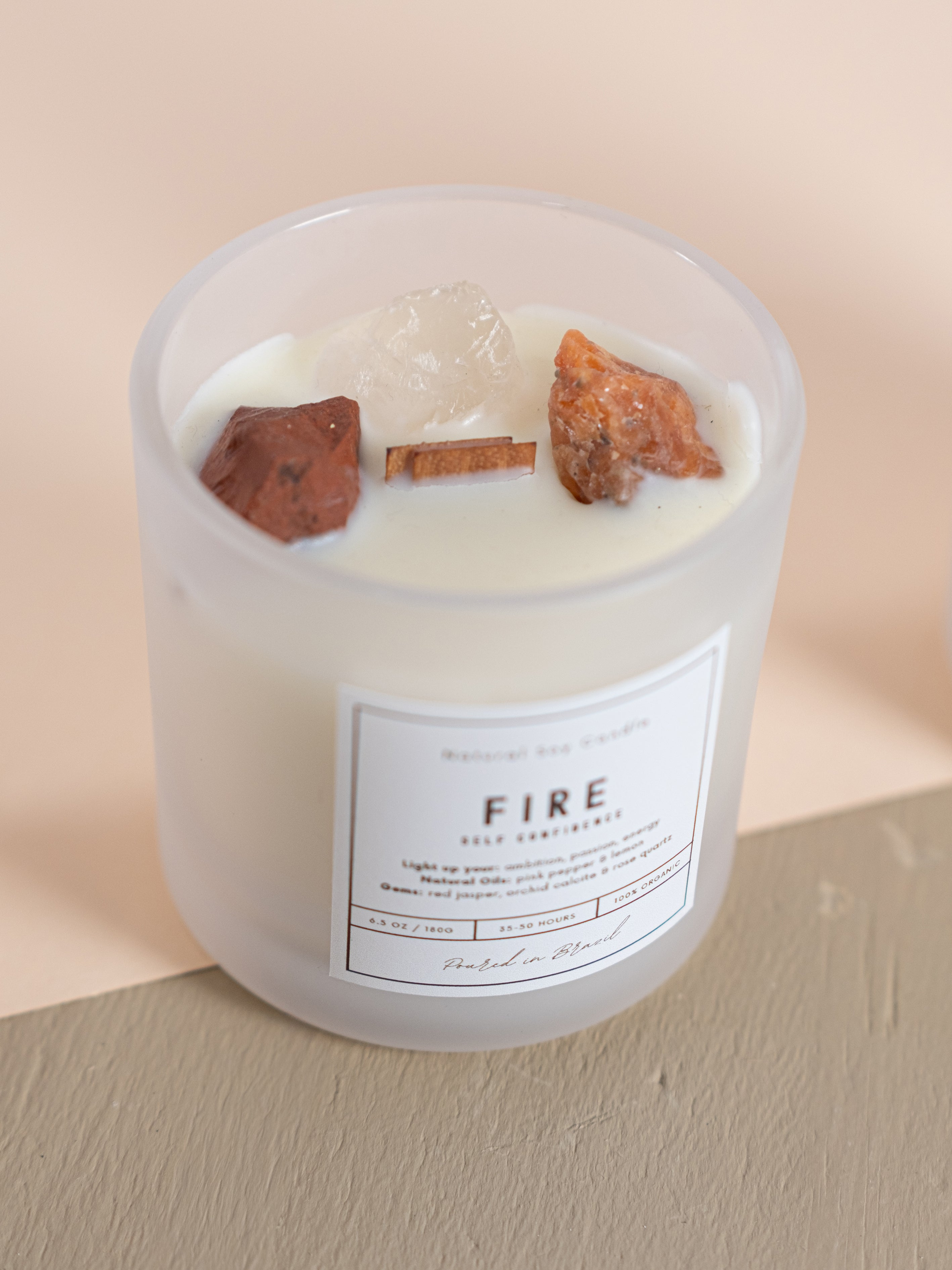 Crystal Soywax 4 Elements Candle - Fire