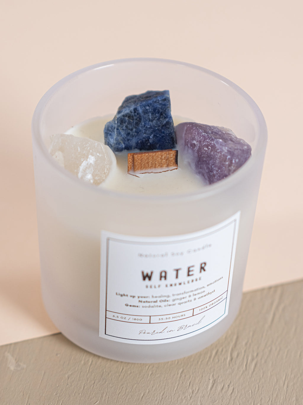 Crystal Soywax 4 Elements Candle - Water