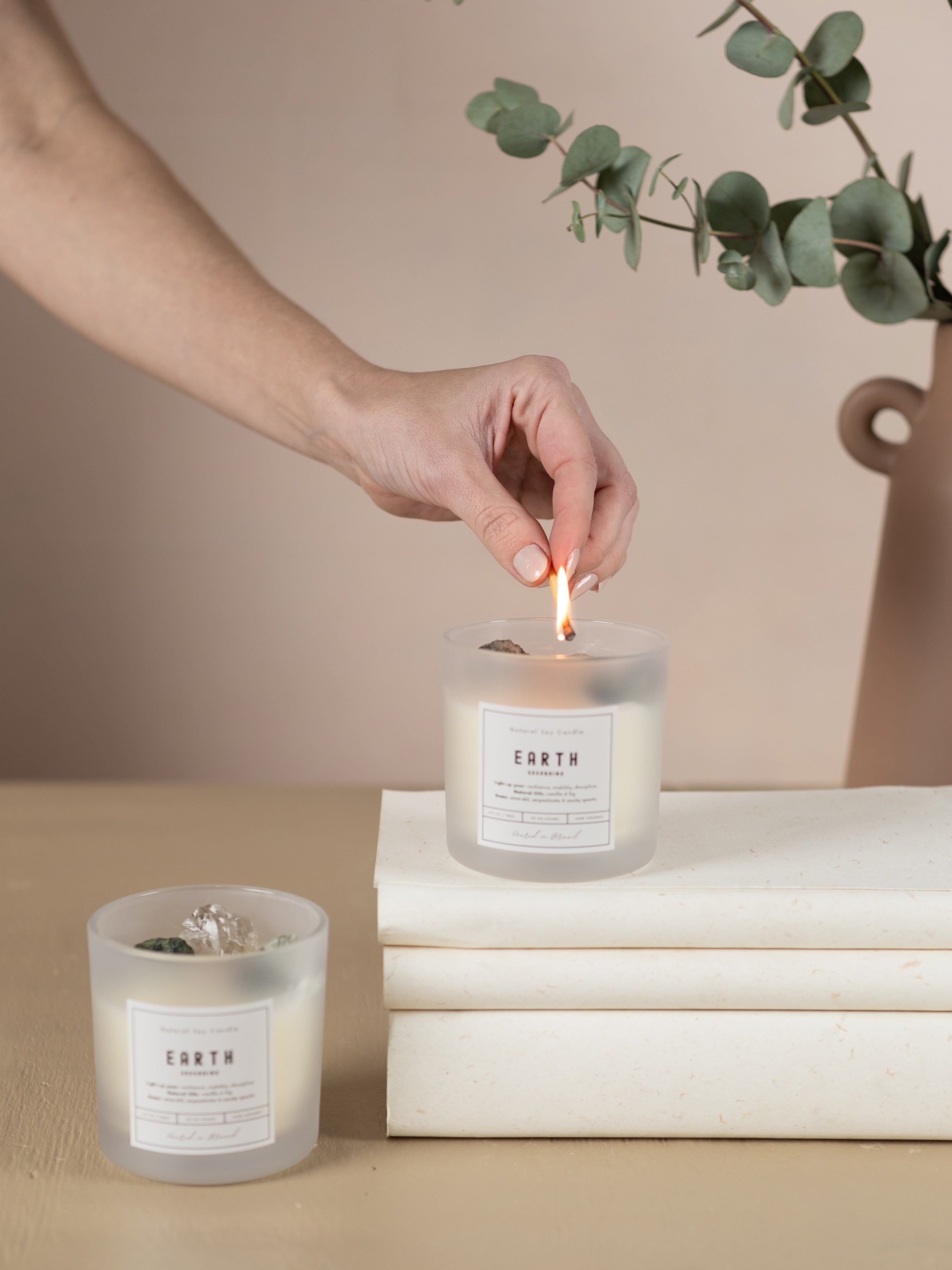 Crystal Soywax 4 Elements Candle - Earth