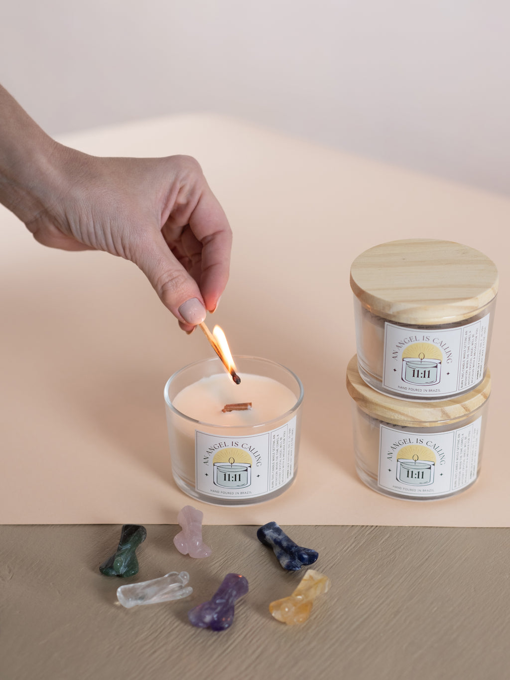 Crystal Angle Calling Candle