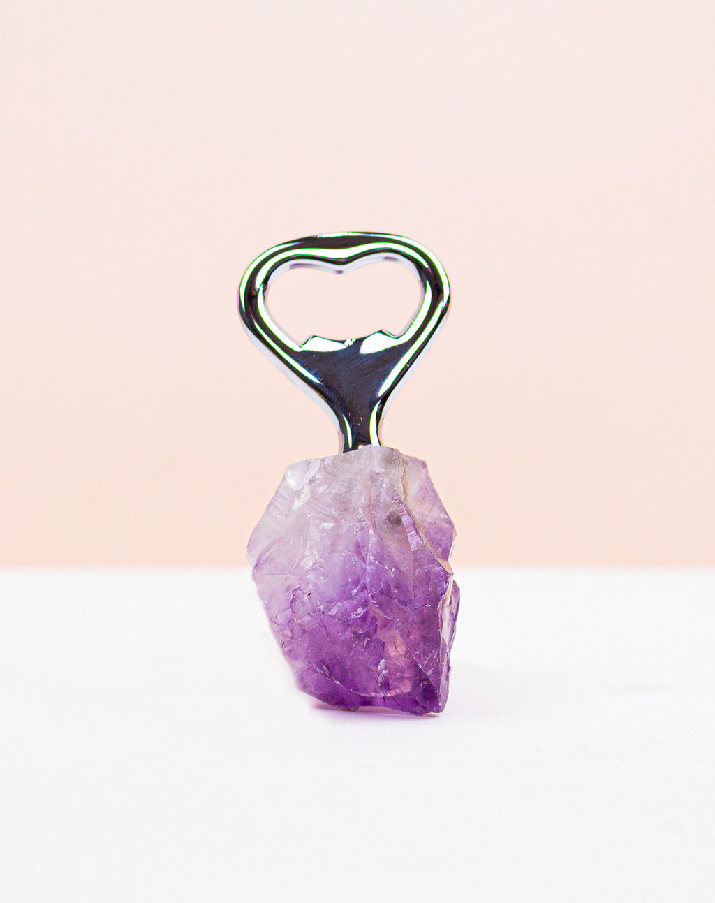 Crystal Handle Bottle Opener - Amethyst Point Rough