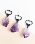 Crystal Handle Bottle Opener - Amethyst Point Rough