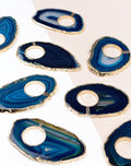 Napkin Ring in Agate Slice - Blue