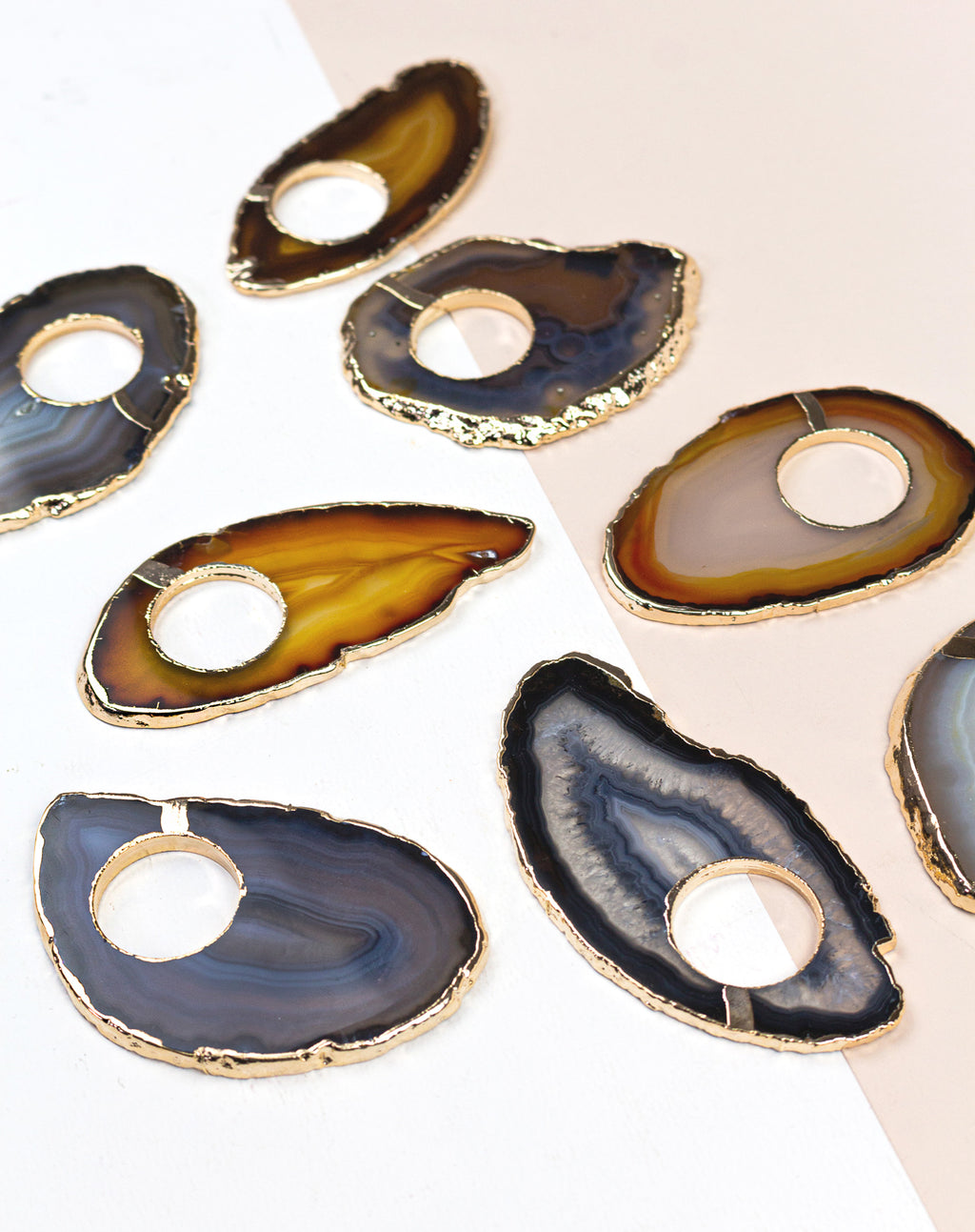 Napkin Ring in Agate Slice - Natural
