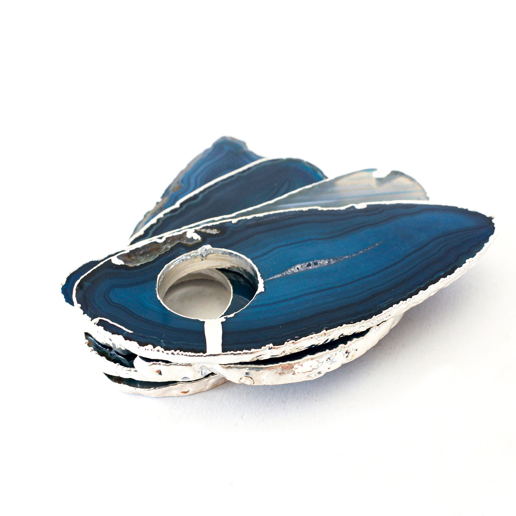 Napkin Ring in Agate Slice - Blue