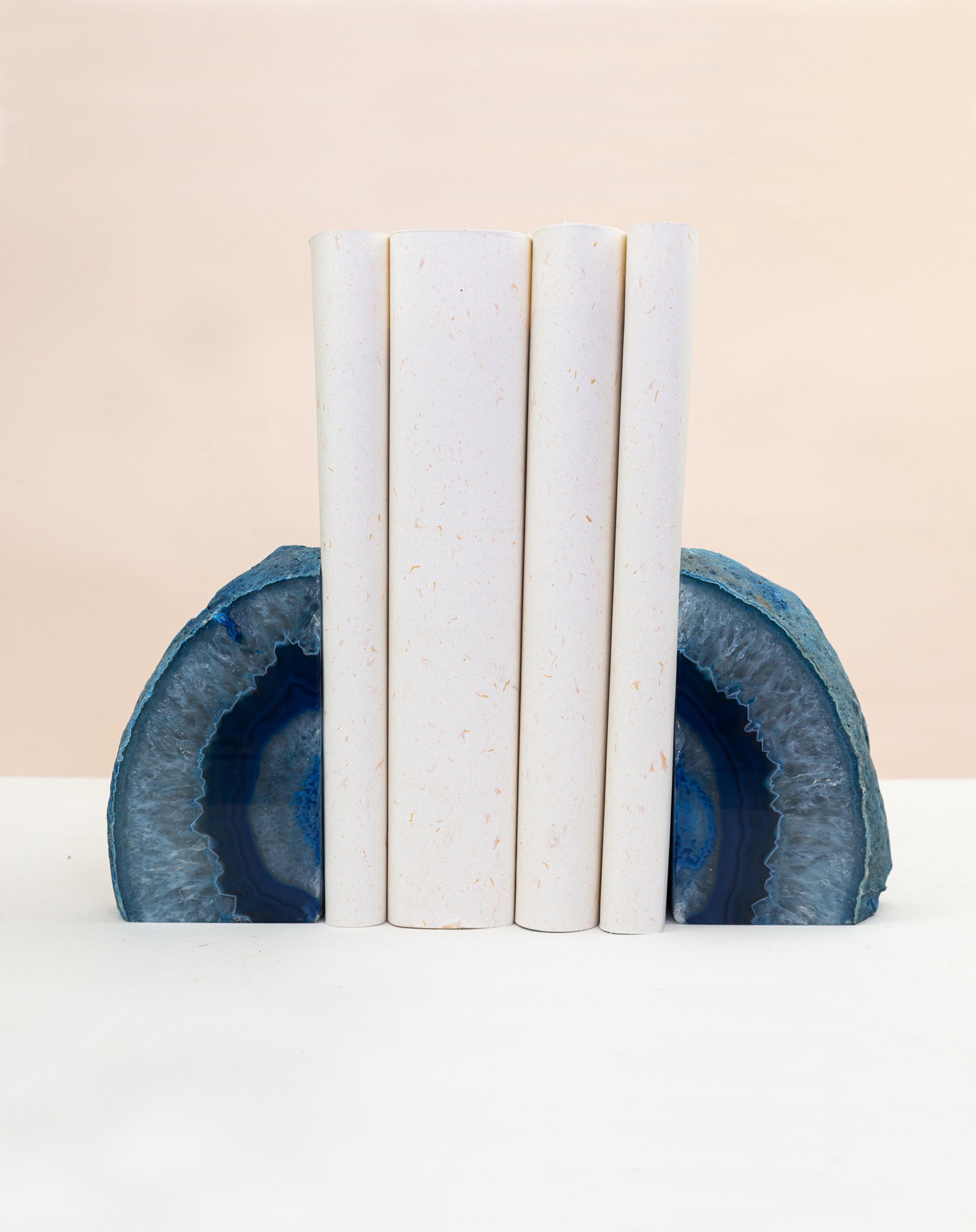 Agate Bookend Pair - Blue