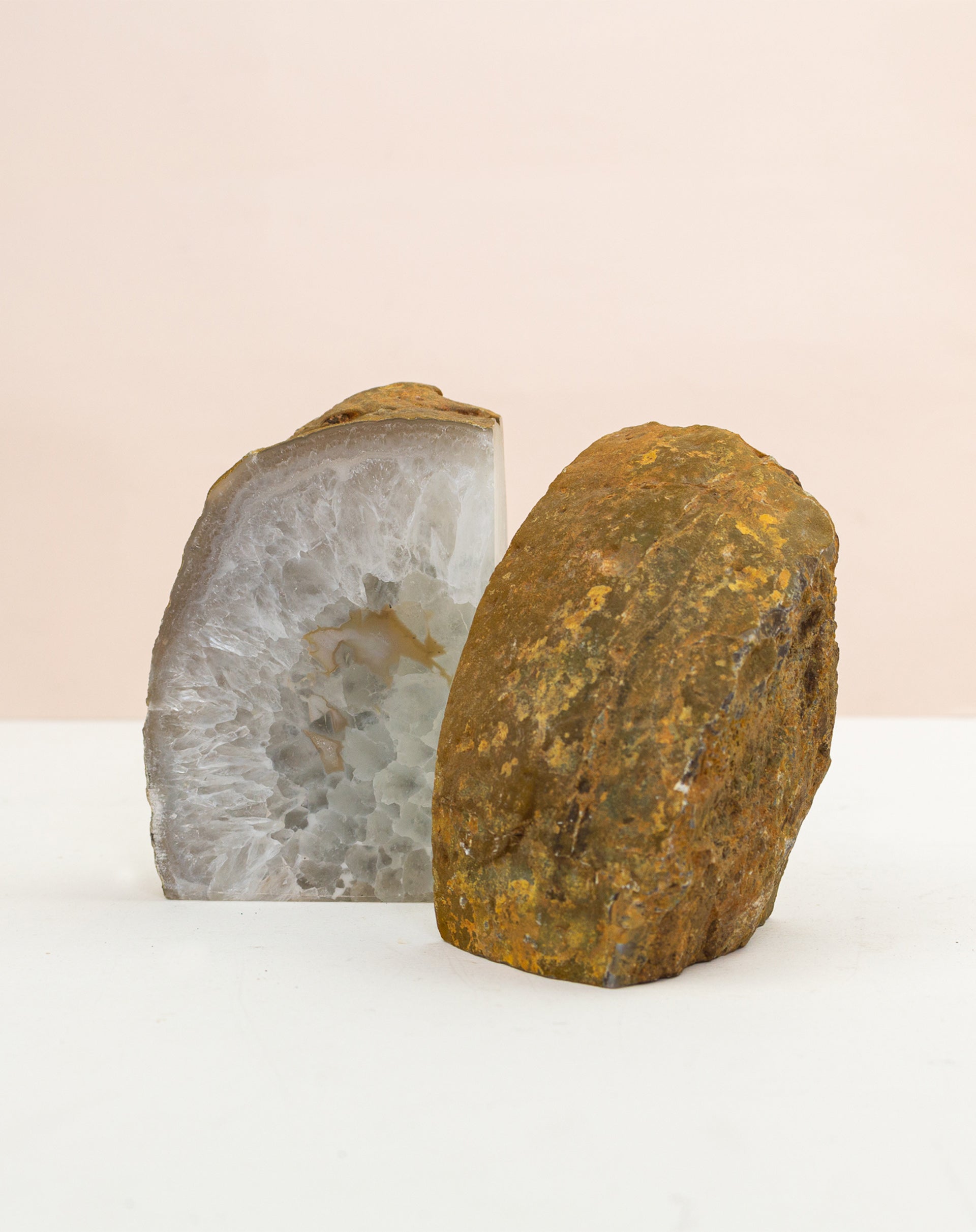 Agate Bookend Pair - Natural