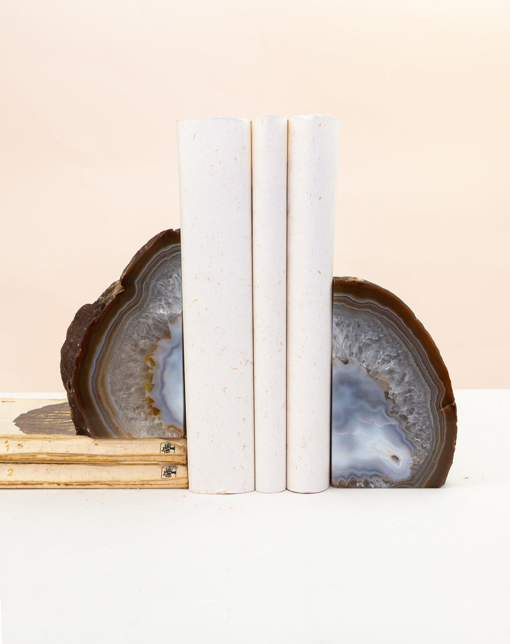 Agate Bookend Pair - Natural