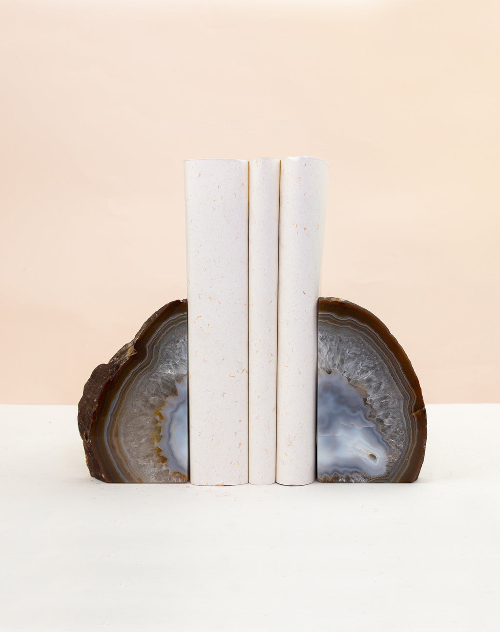Agate Bookend Pair - Natural