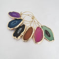 Agate Slice Wine Glass Charms Set
