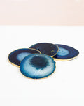 Agate Slice Drink Coaster - Blue