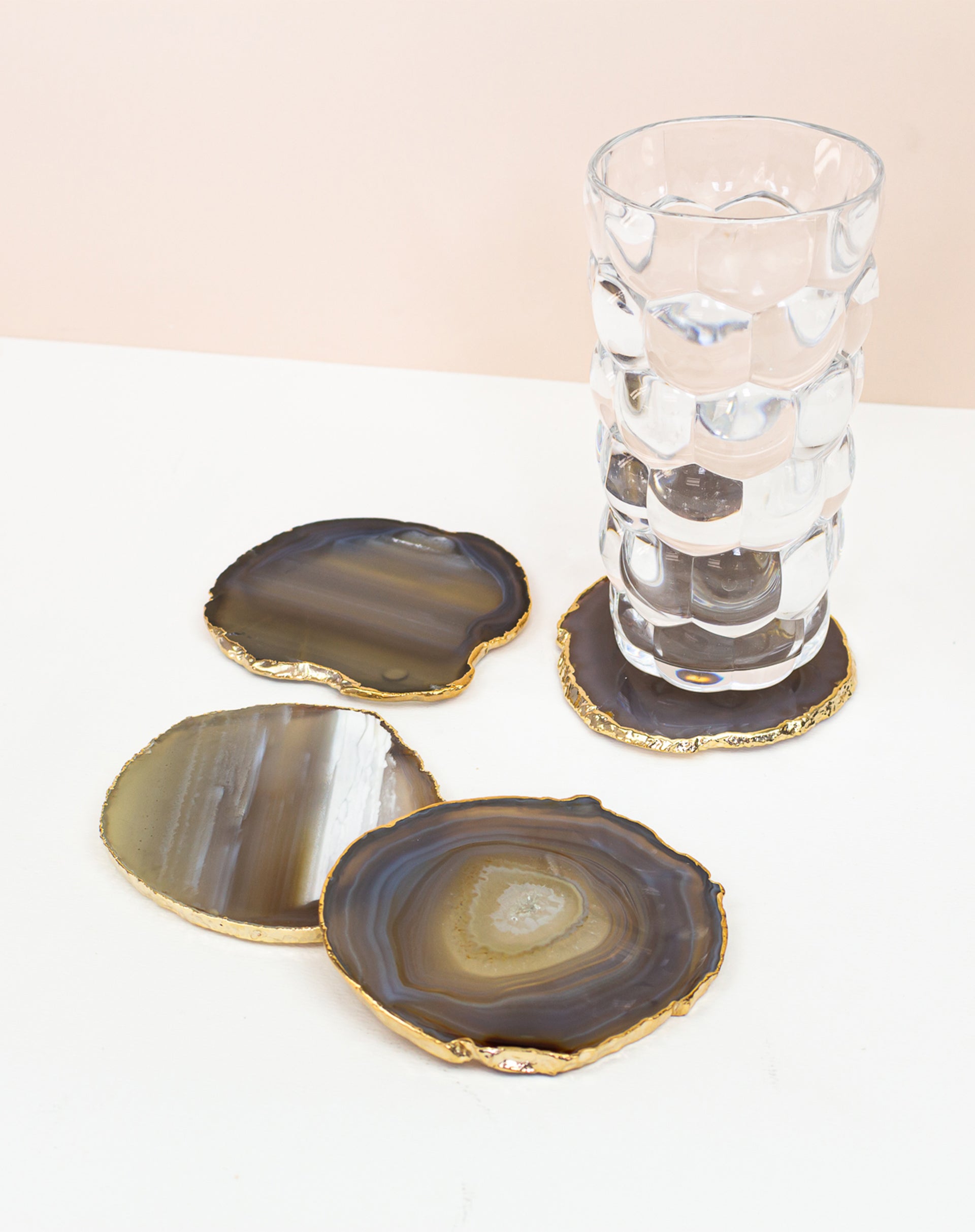 Agate Slice Drink Coaster - Natural