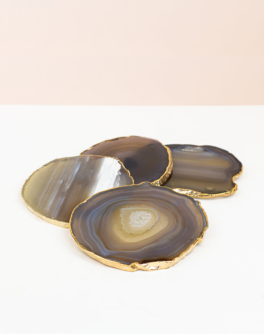 Agate Slice Drink Coaster - Natural