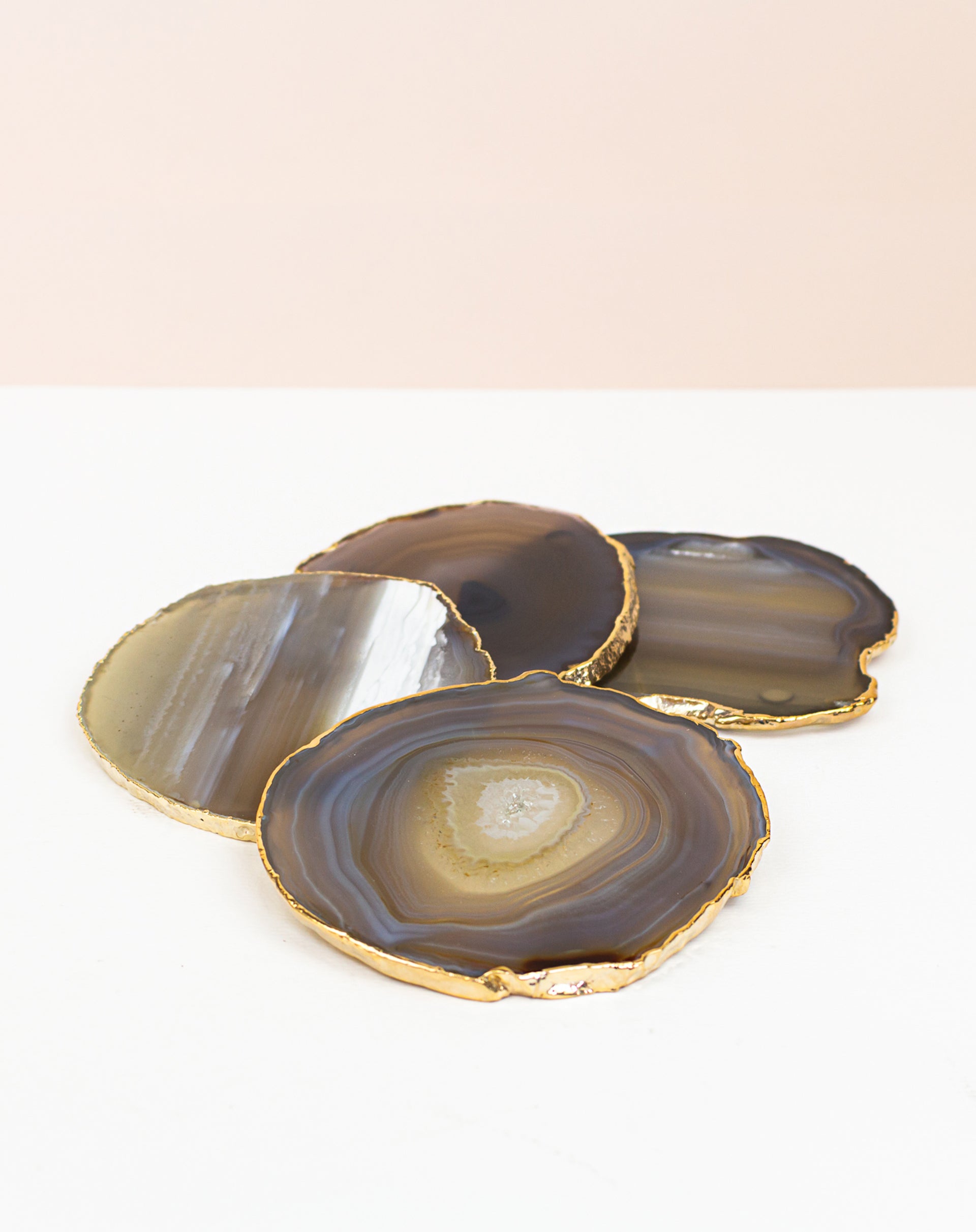 Agate Slice Drink Coaster - Natural