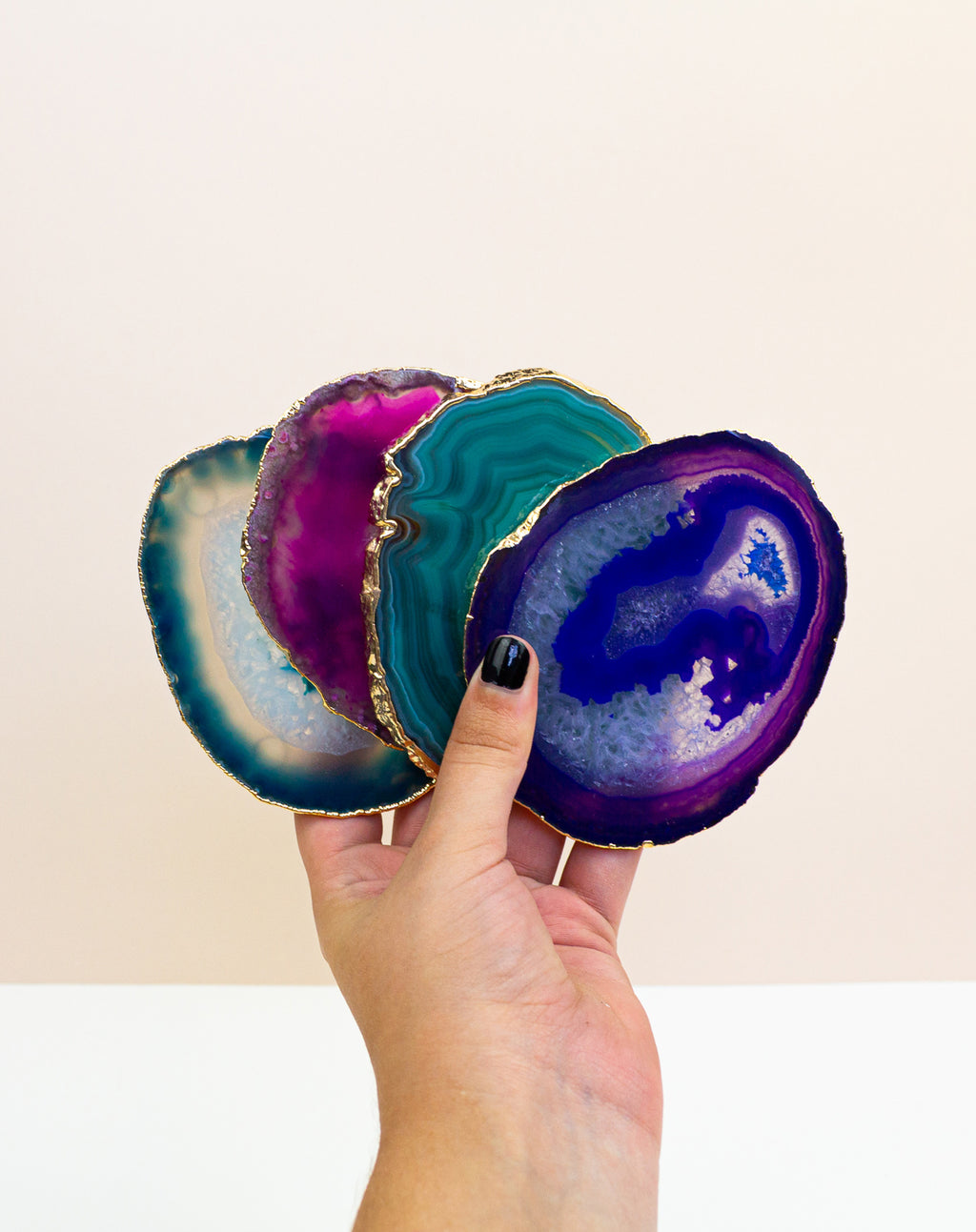 Agate Slice Drink Coaster - Mix of Colors