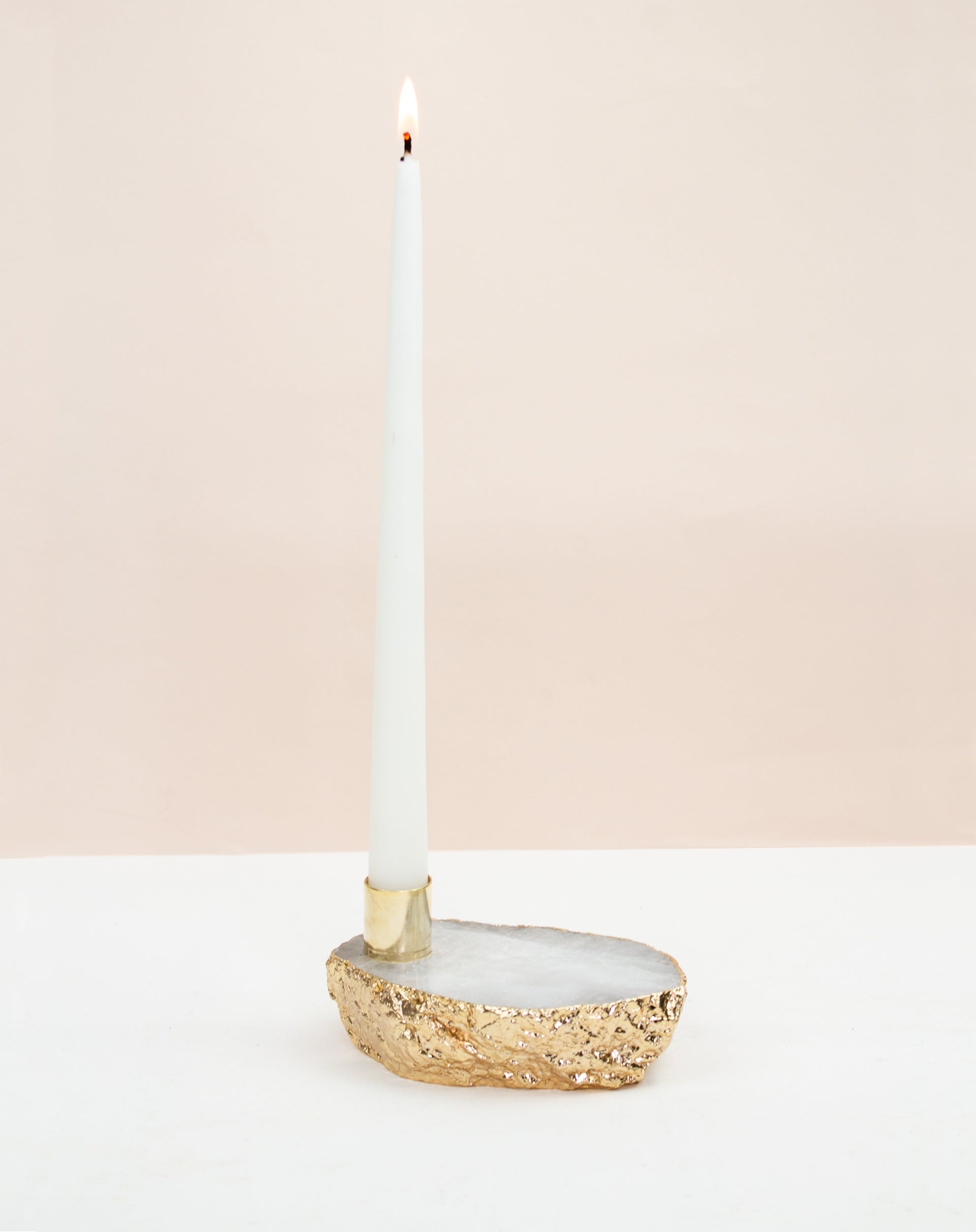 Crystal Slab Candle Holder