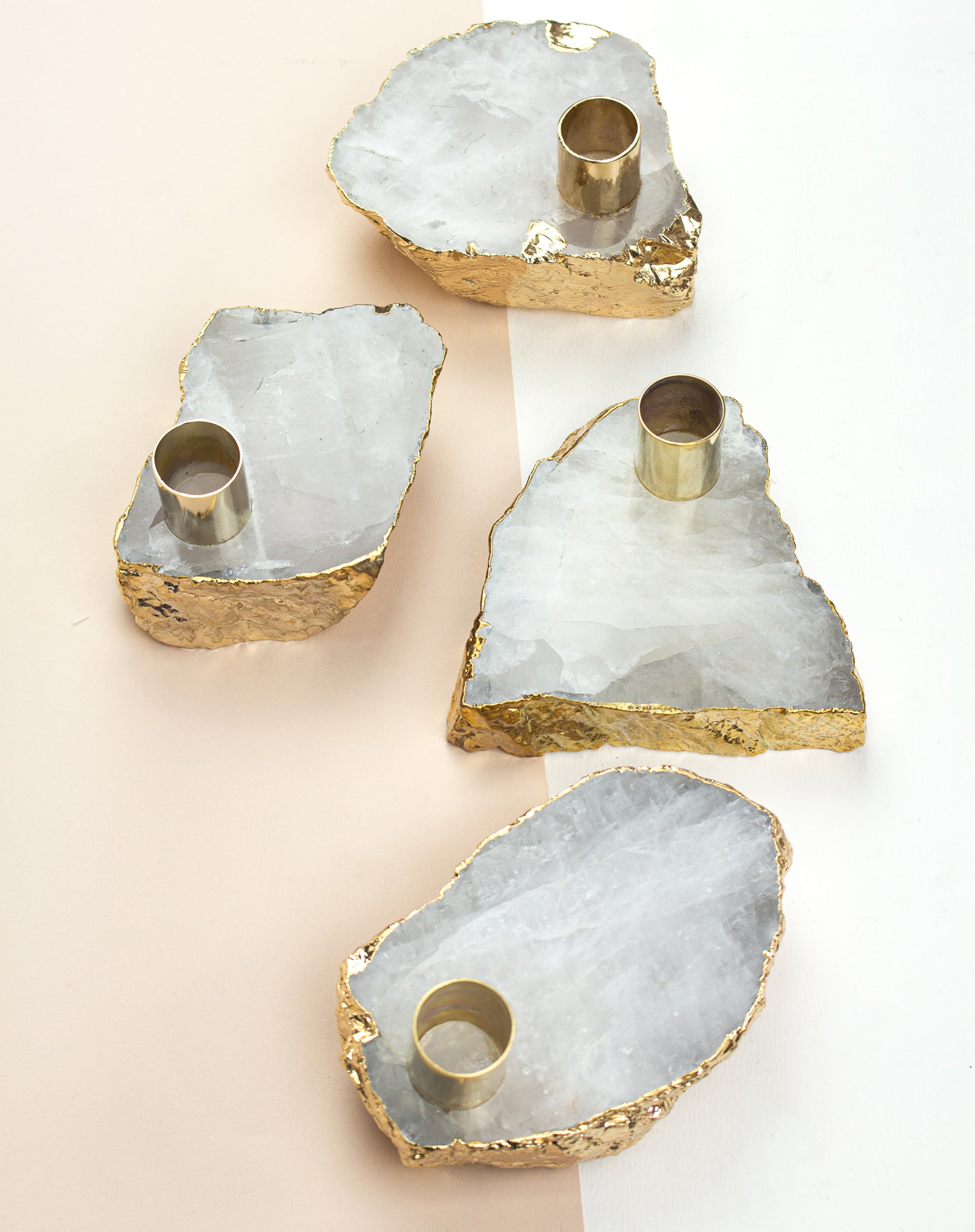 Crystal Slab Candle Holder