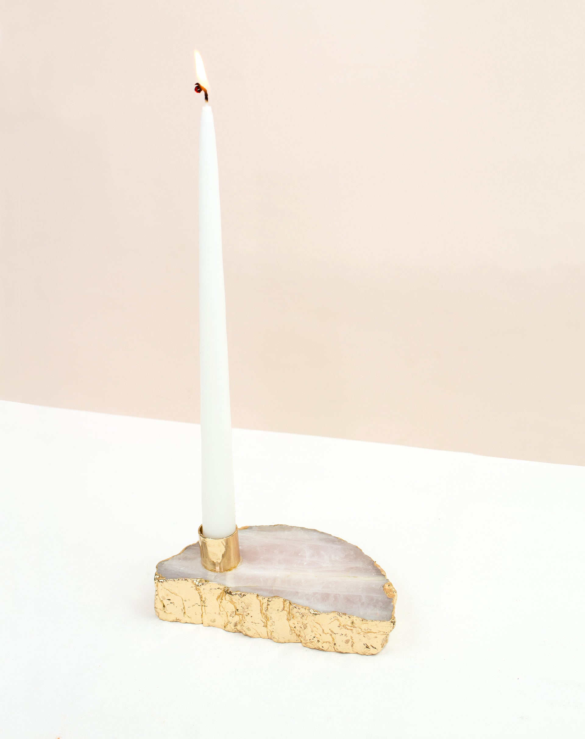 Crystal Slab Candle Holder