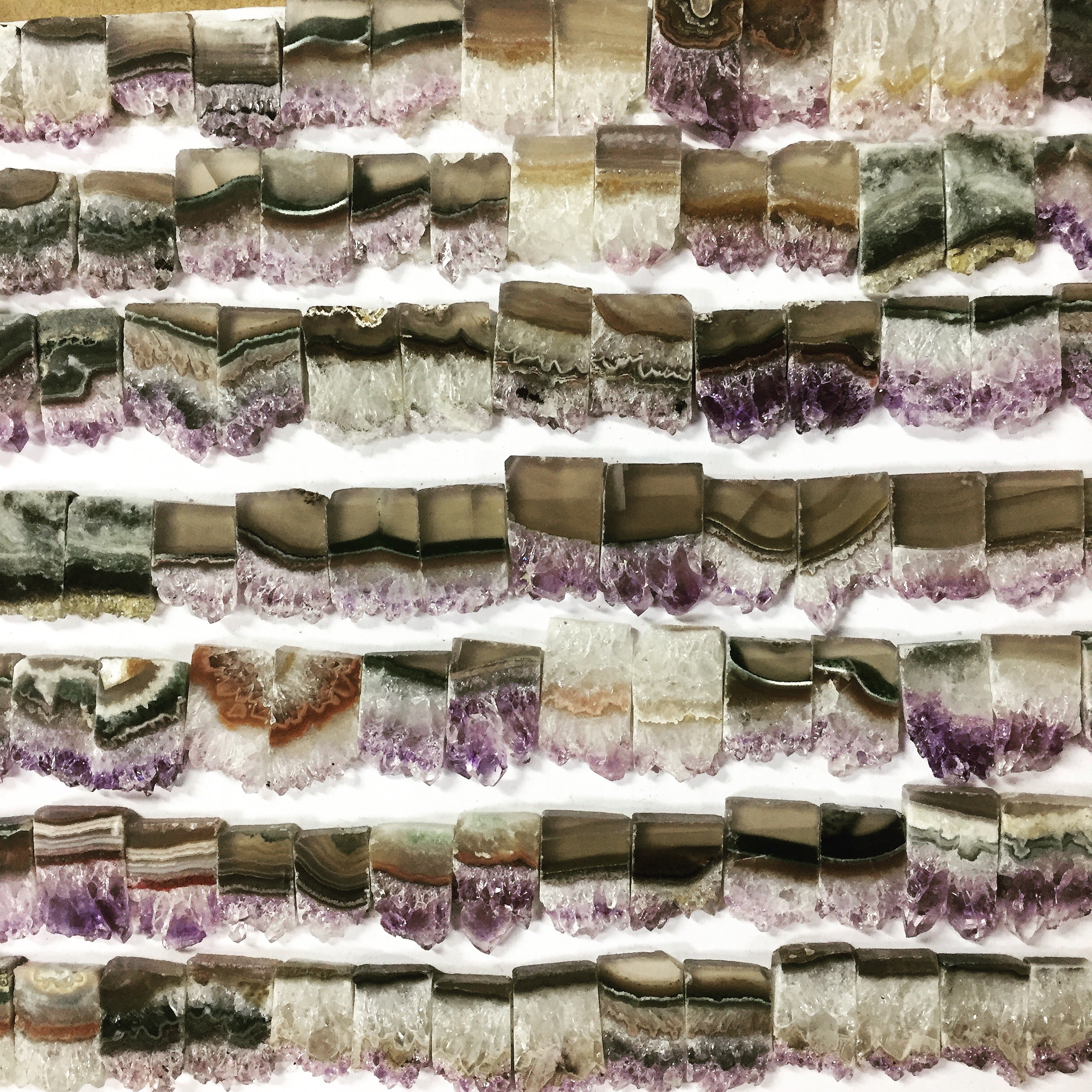 Amethyst Slice Rectangle 20mm