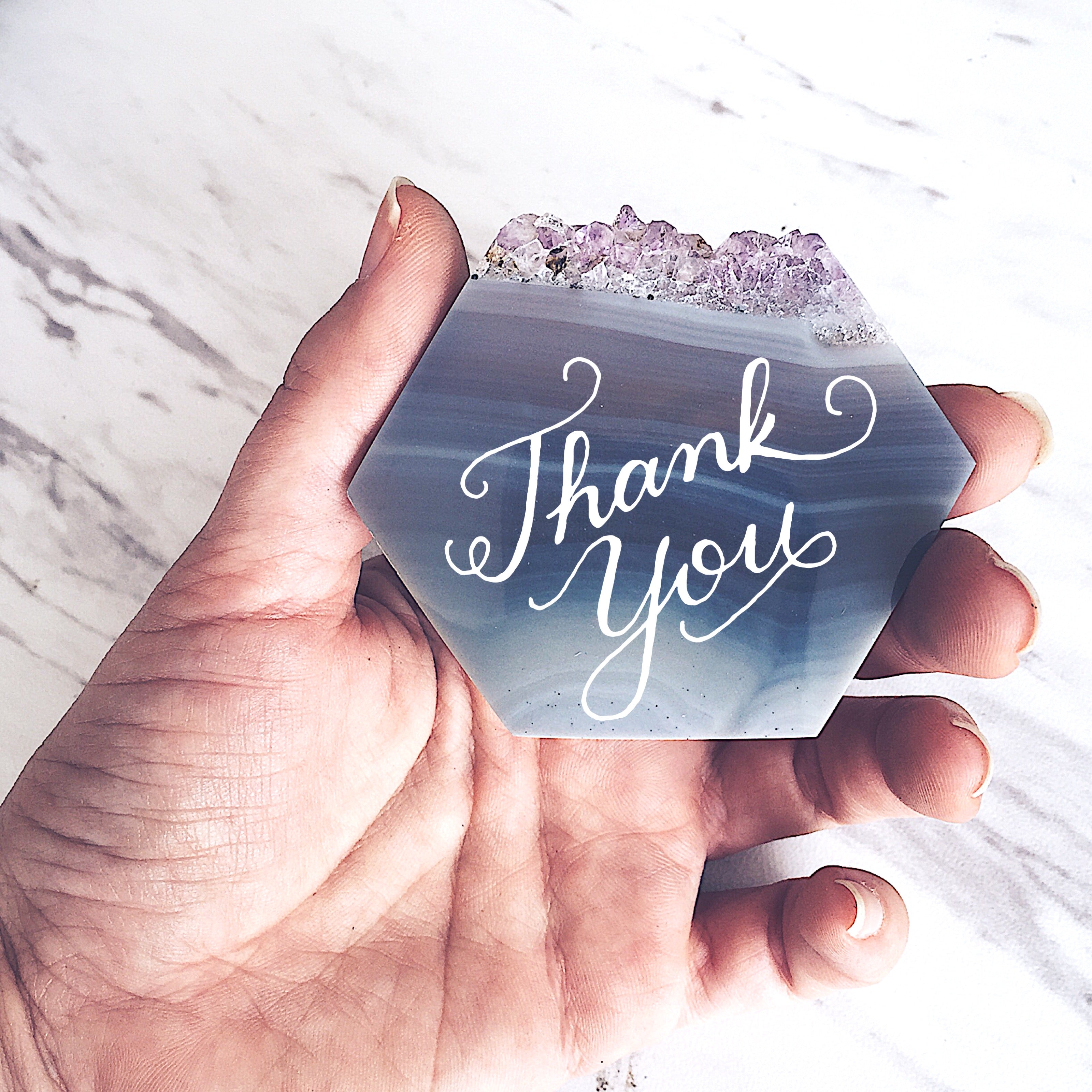 Amethyst Slice Hexagons - Name Cards, Escort Cards, Place Cards